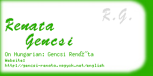 renata gencsi business card